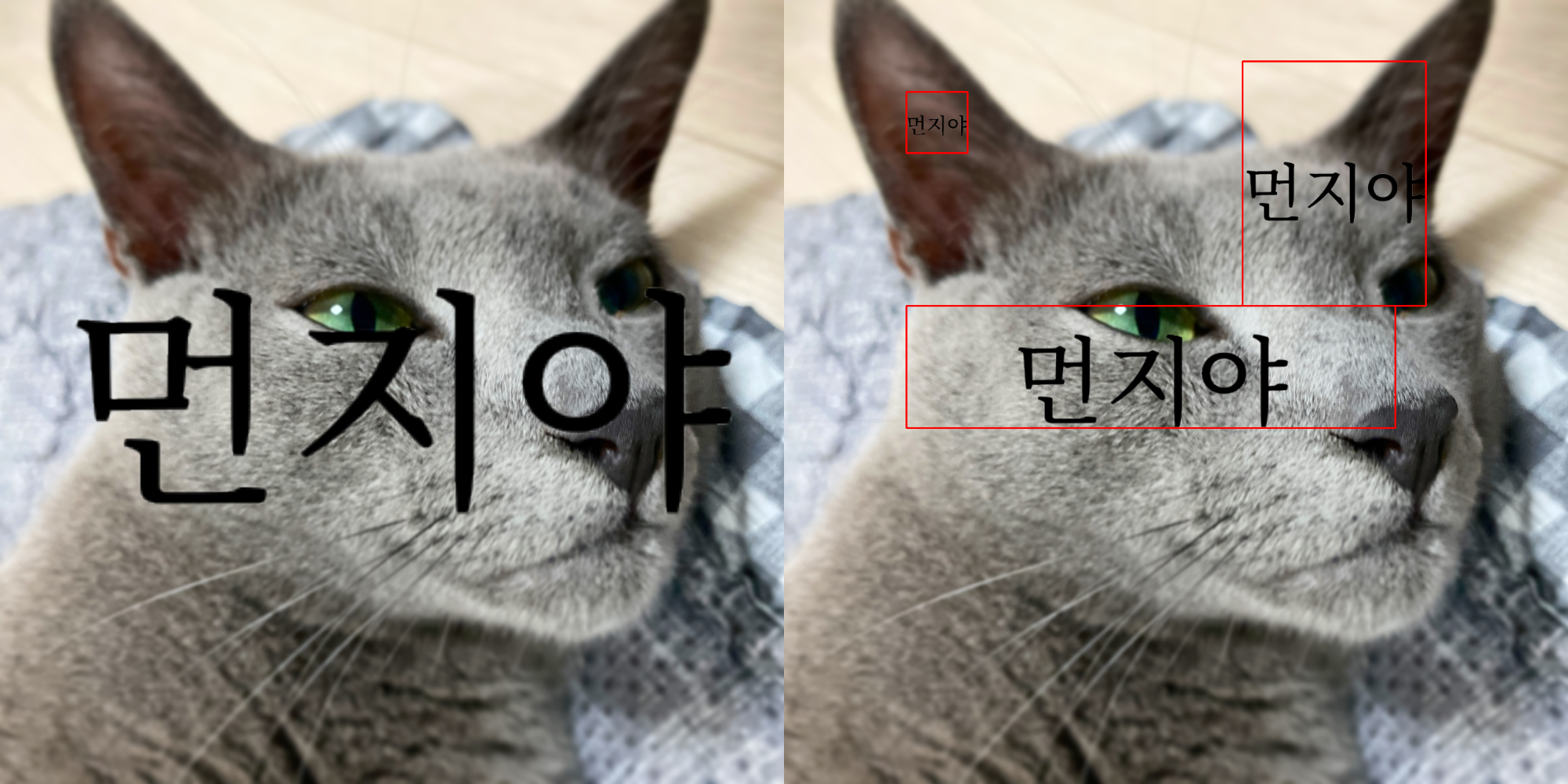 Text on image example